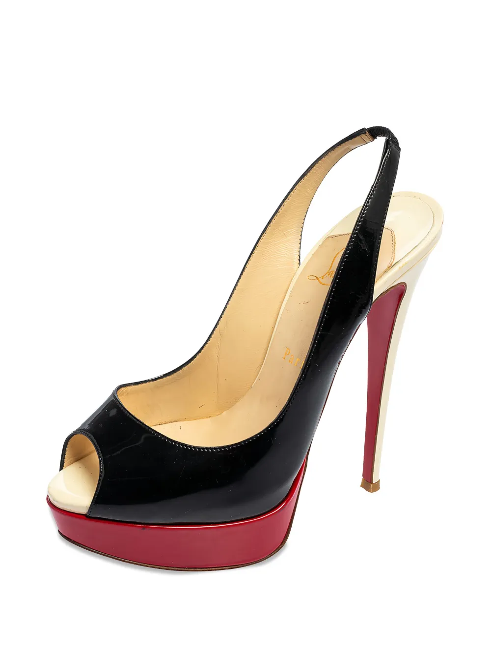 Christian Louboutin Pre-Owned sandalias con diseño color block y tacón de 150mm | Image 2