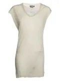Isabel Marant Vintage scoop-neck cap-sleeve dress - Neutrals