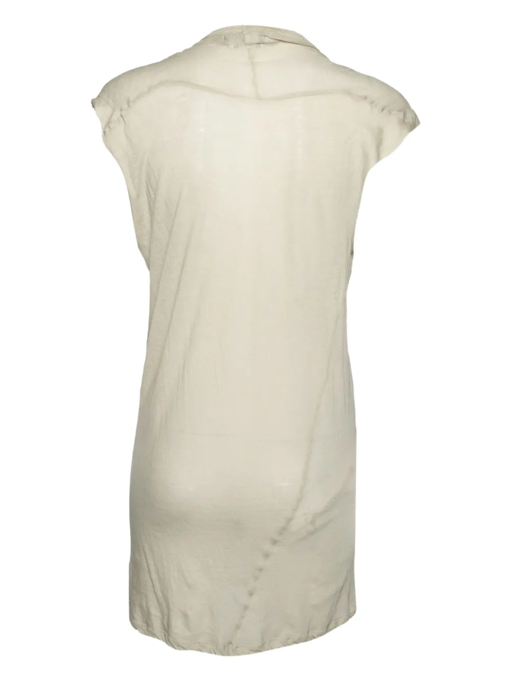 Isabel Marant Vintage Jurk met kapmouwen en diepe ronde hals - Beige