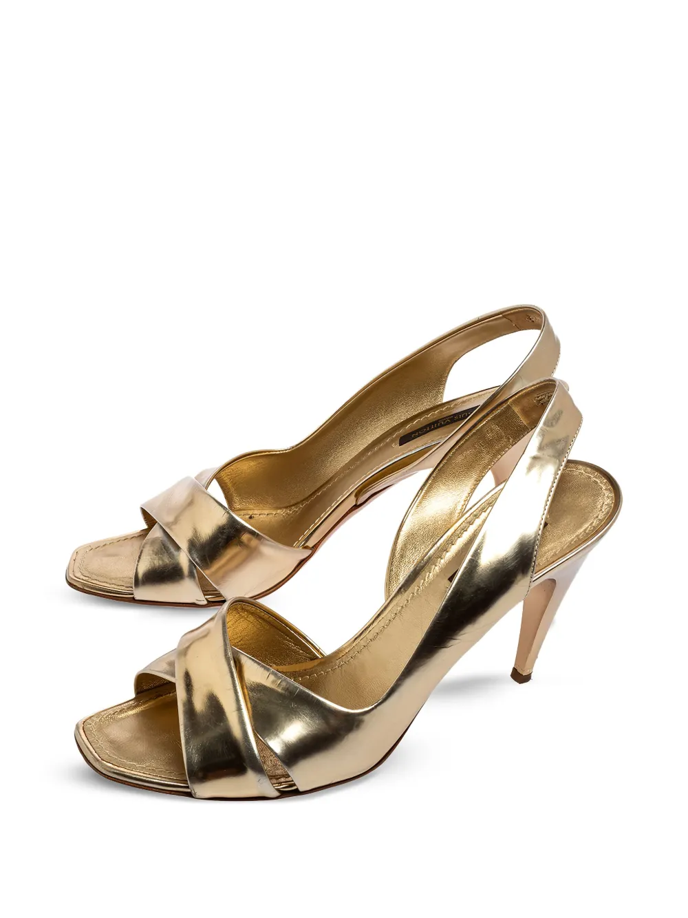 Louis Vuitton Pre-Owned Leren sandalen - Goud
