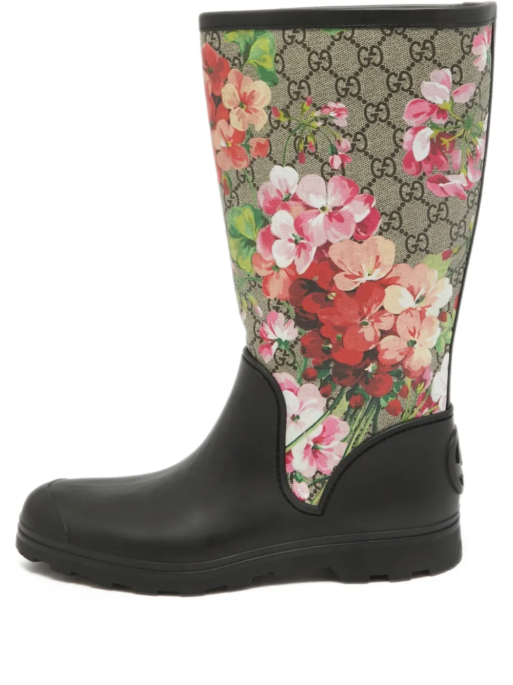 floral-print boots