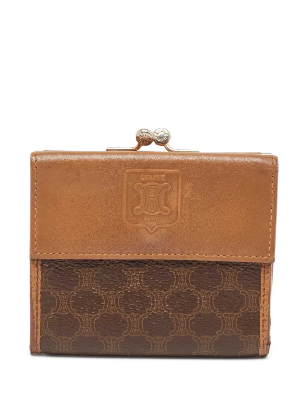Céline Pre-Owned Macadam-patterned wallet | Brown | Image 1
