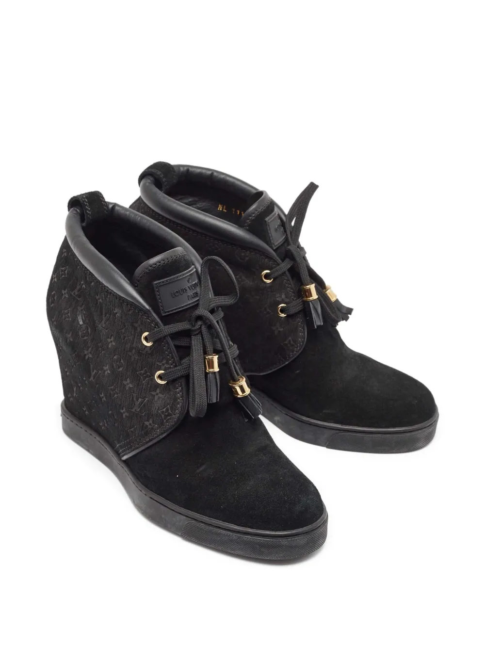 Louis Vuitton Pre-Owned Leren sneakers - Zwart