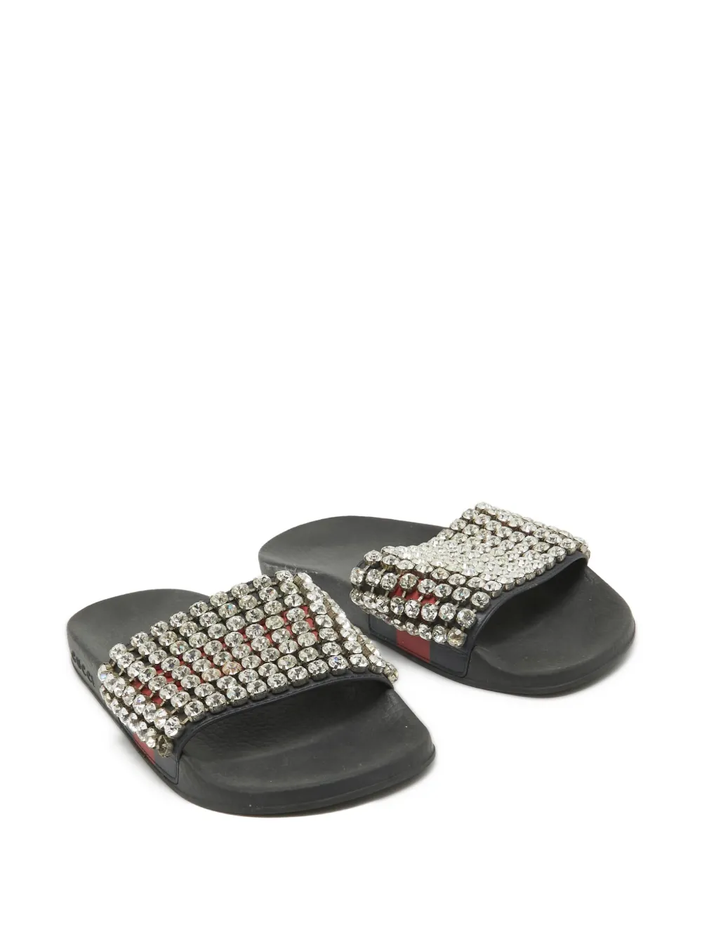 Gucci Pre-Owned Sandalen verfraaid met stras - Zilver