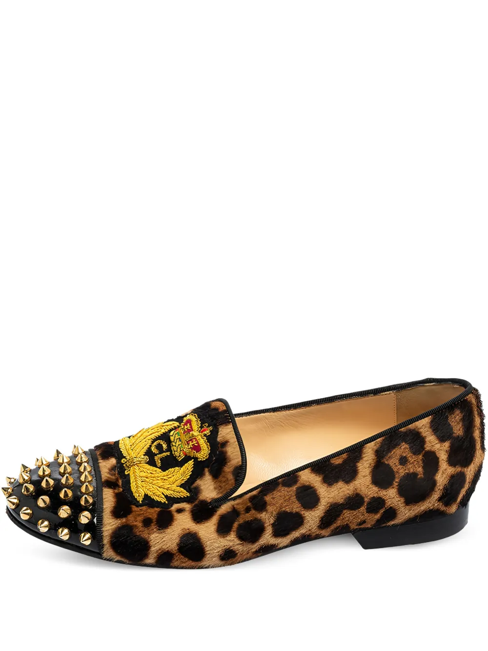 Christian Louboutin Pre-Owned leopard-print loafers | Brown | Image 1
