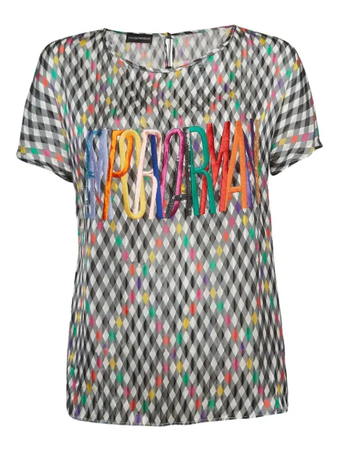 Emporio Armani Pre-Owned playera con logo bordado