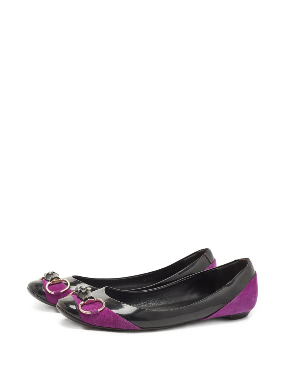 Gucci Pre-Owned Ballerina's met Horsebit-detail - Paars