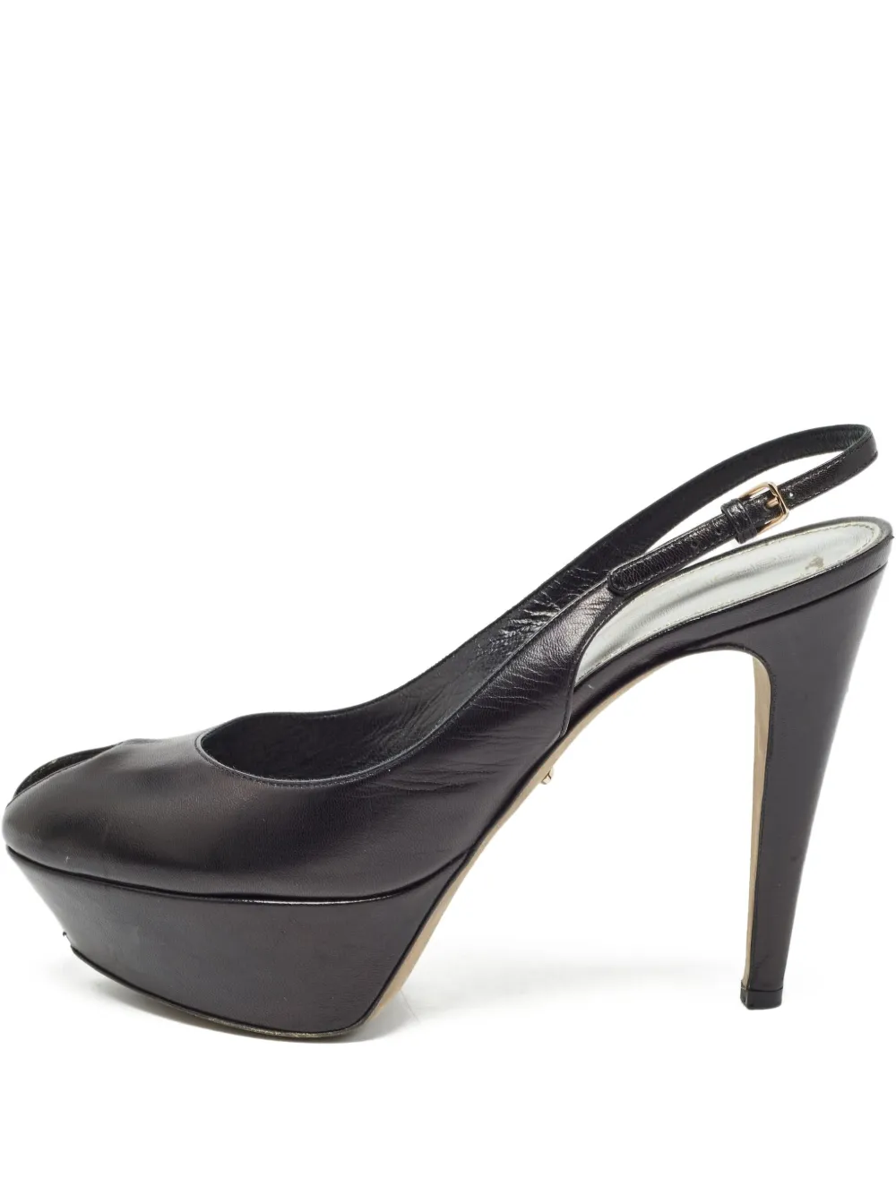 Sergio Rossi Vintage pre-owned peep-toe platform pumps | Black | Image 1