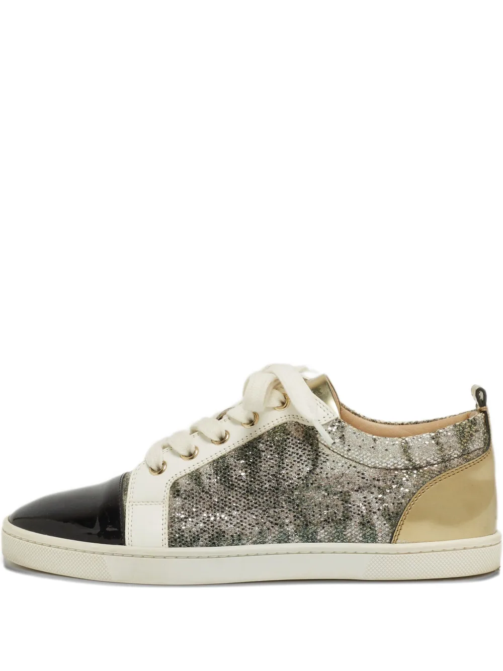 Christian Louboutin Pre-Owned Vieira グリッター スニーカー - ホワイト Christian Louboutin Pre-Owned Vieira グリッター スニーカー - ホワイト