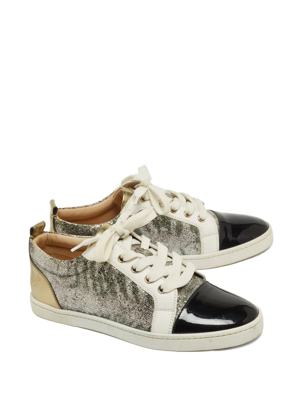 Christian Louboutin Pre-Owned Vieira sneakers met glitters - Wit