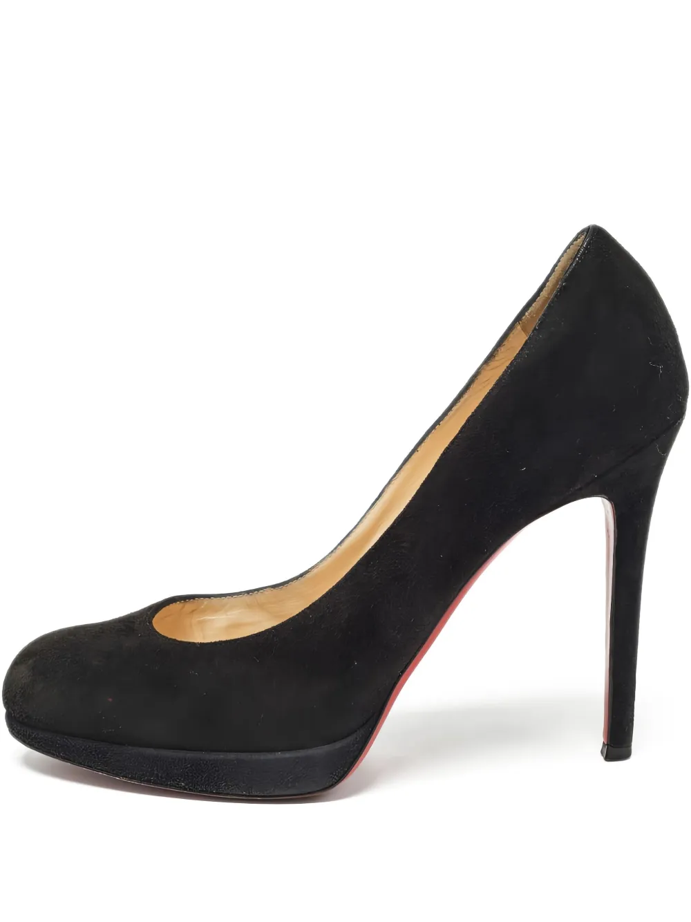 Christian Louboutin Pre-Owned スエード プラットフォームパンプス 115mm - ブラック Christian Louboutin Pre-Owned スエード プラットフォームパンプス 115mm - ブラック