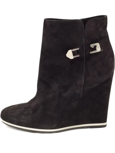 Le Silla pre-owned 110mm suede buckle-detail boots