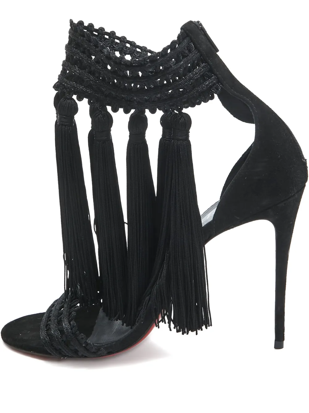 Christian Louboutin Pre-Owned 110mm suede heeled sandals | Black | Image 1