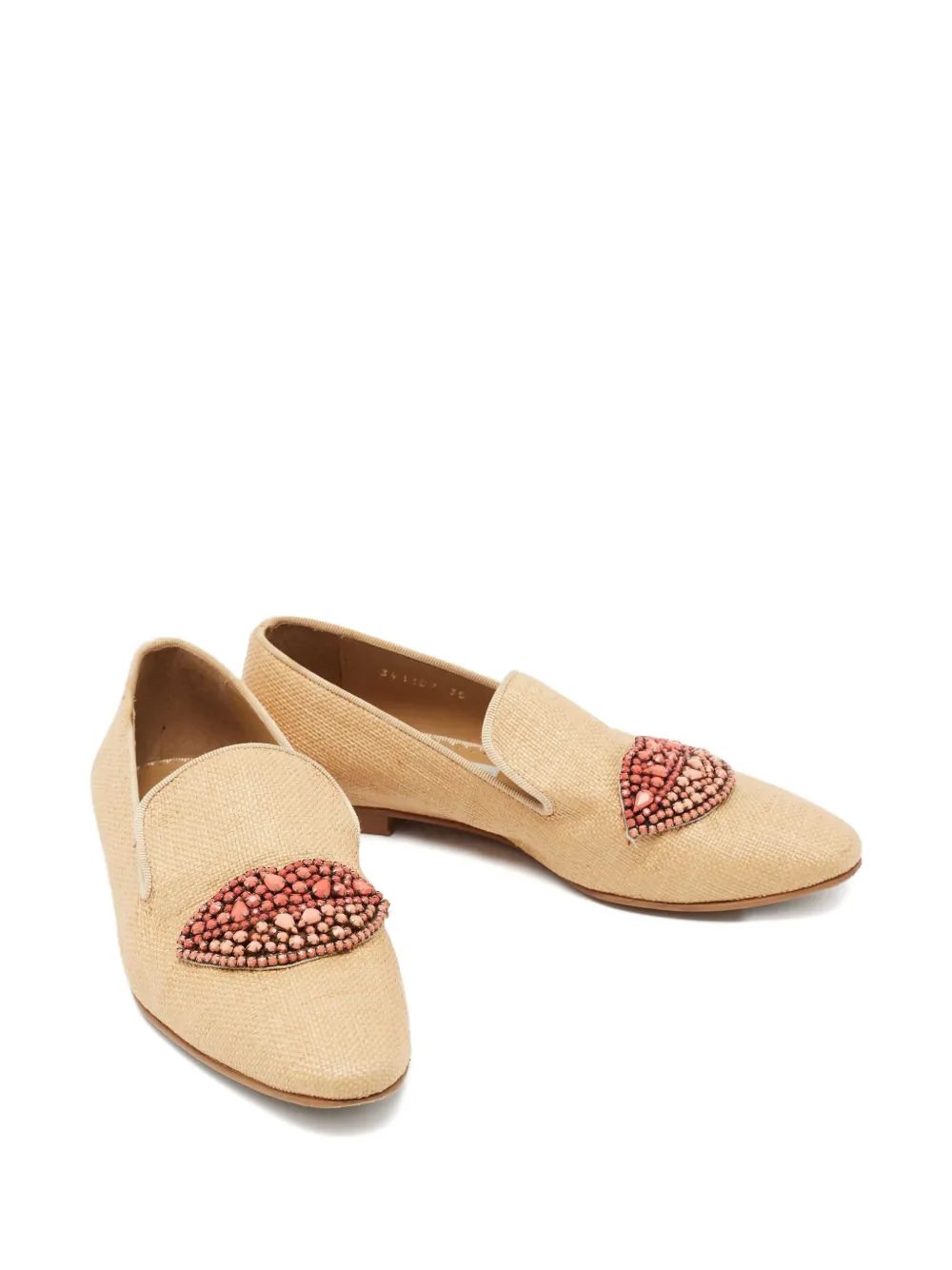 Stella McCartney Pre-Owned Tatami raffia embellishment slippers | Image 2