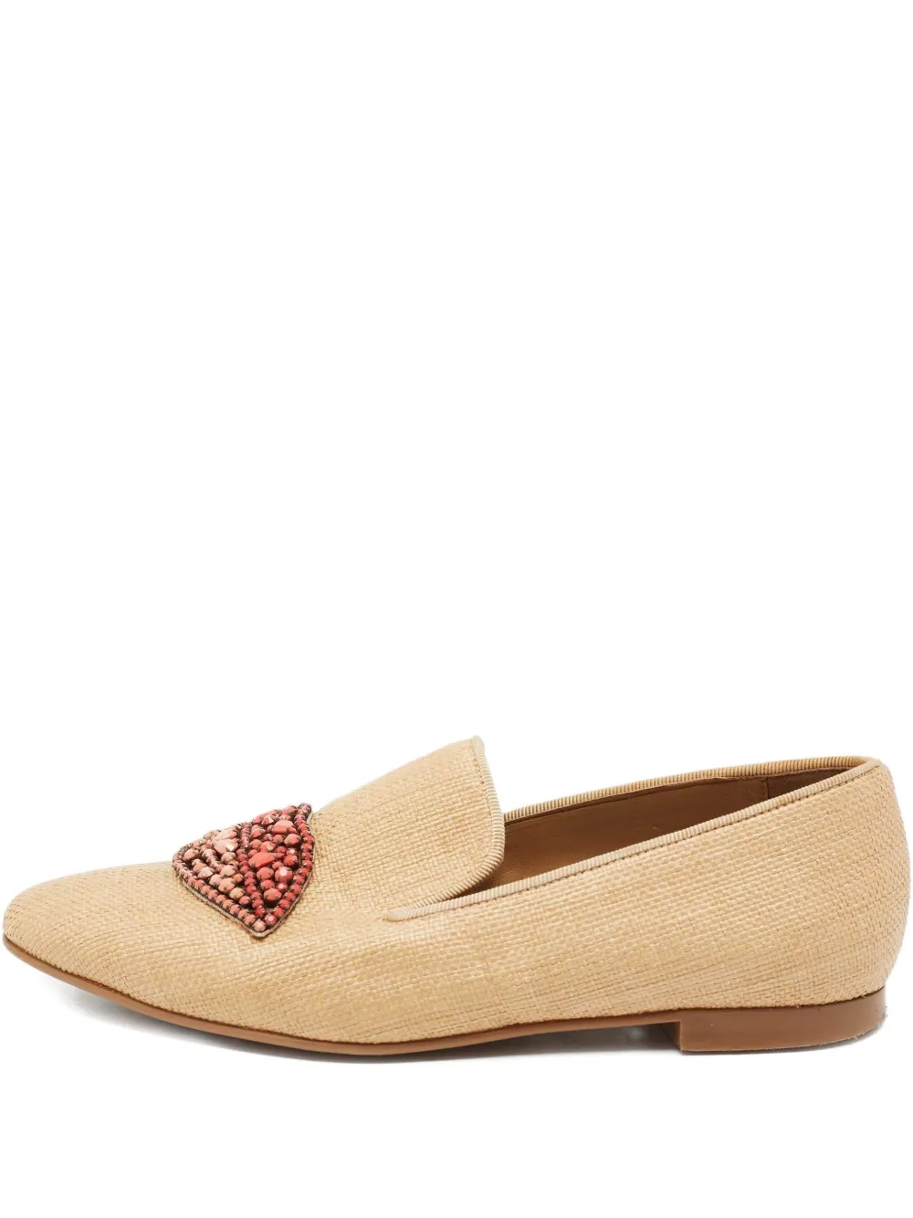 Pre-owned Stella Mccartney Tatami Raffia Embellishment Slippers