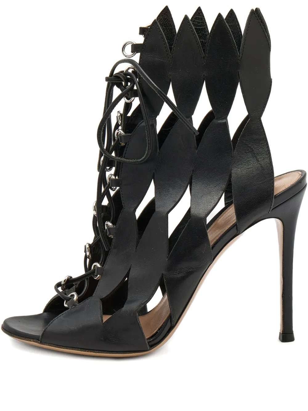 Gianvito Rossi Pre-owned cut-out lace-up shoes - Black