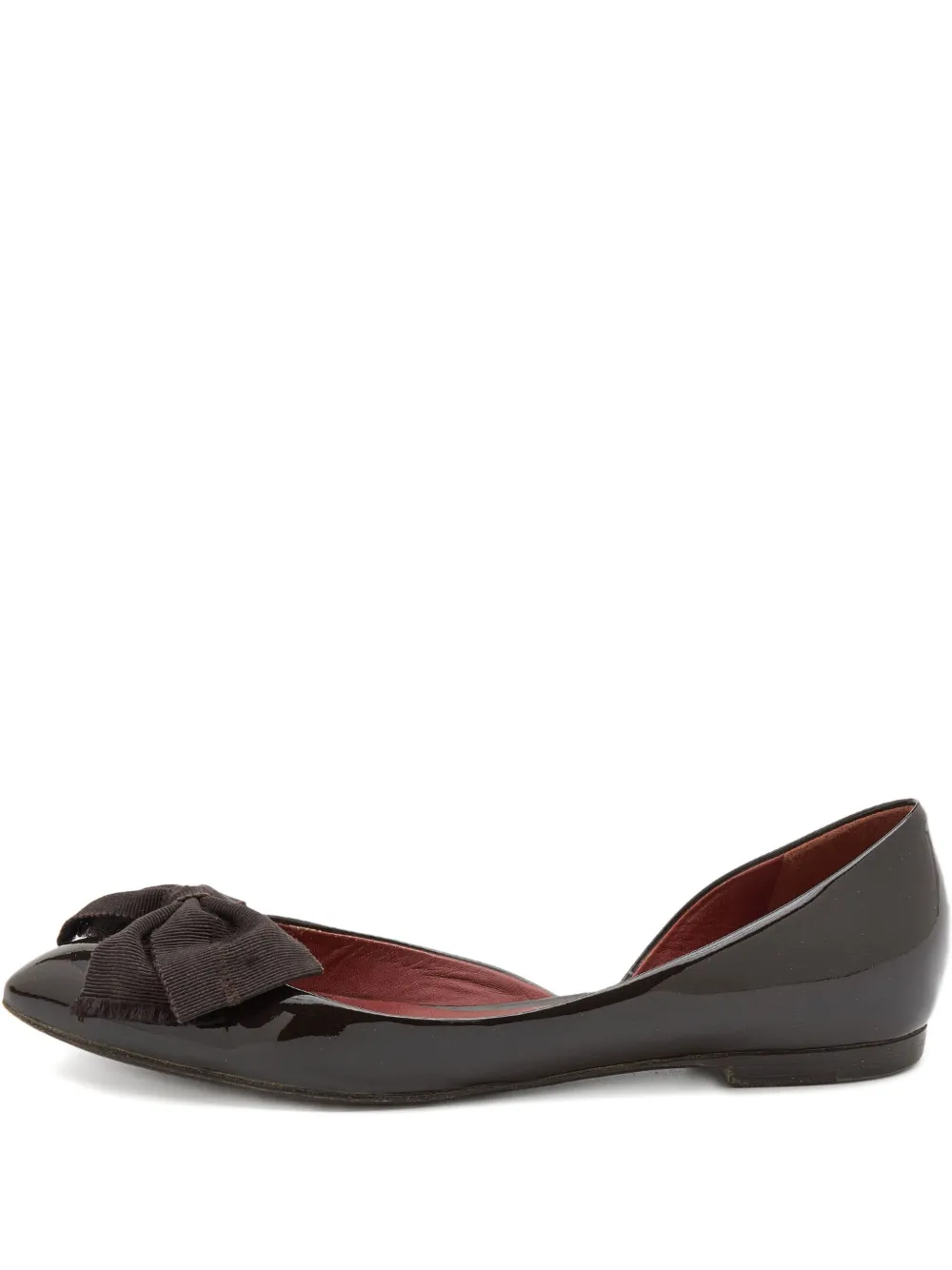 Bottega Veneta Pre-Owned leather Bow-detail ballet flats | Brown | Image 1