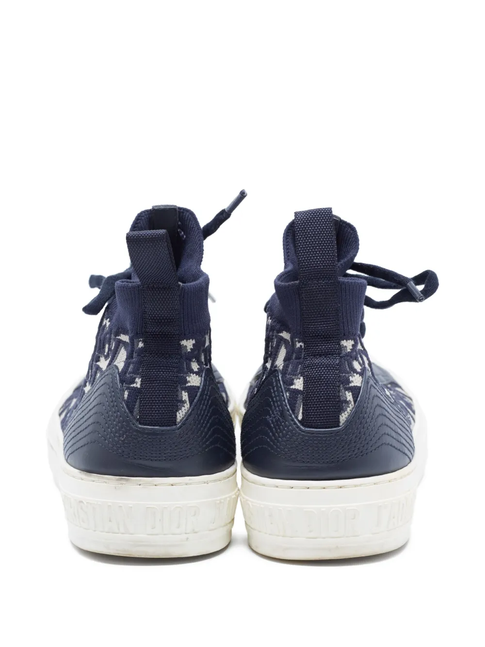 dior high top sneakers navy blue