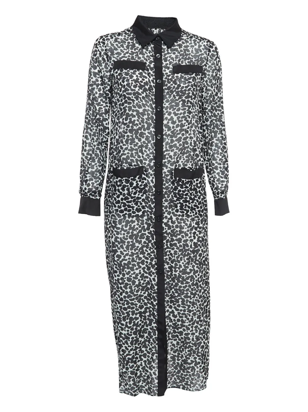 leopard-print silk dress