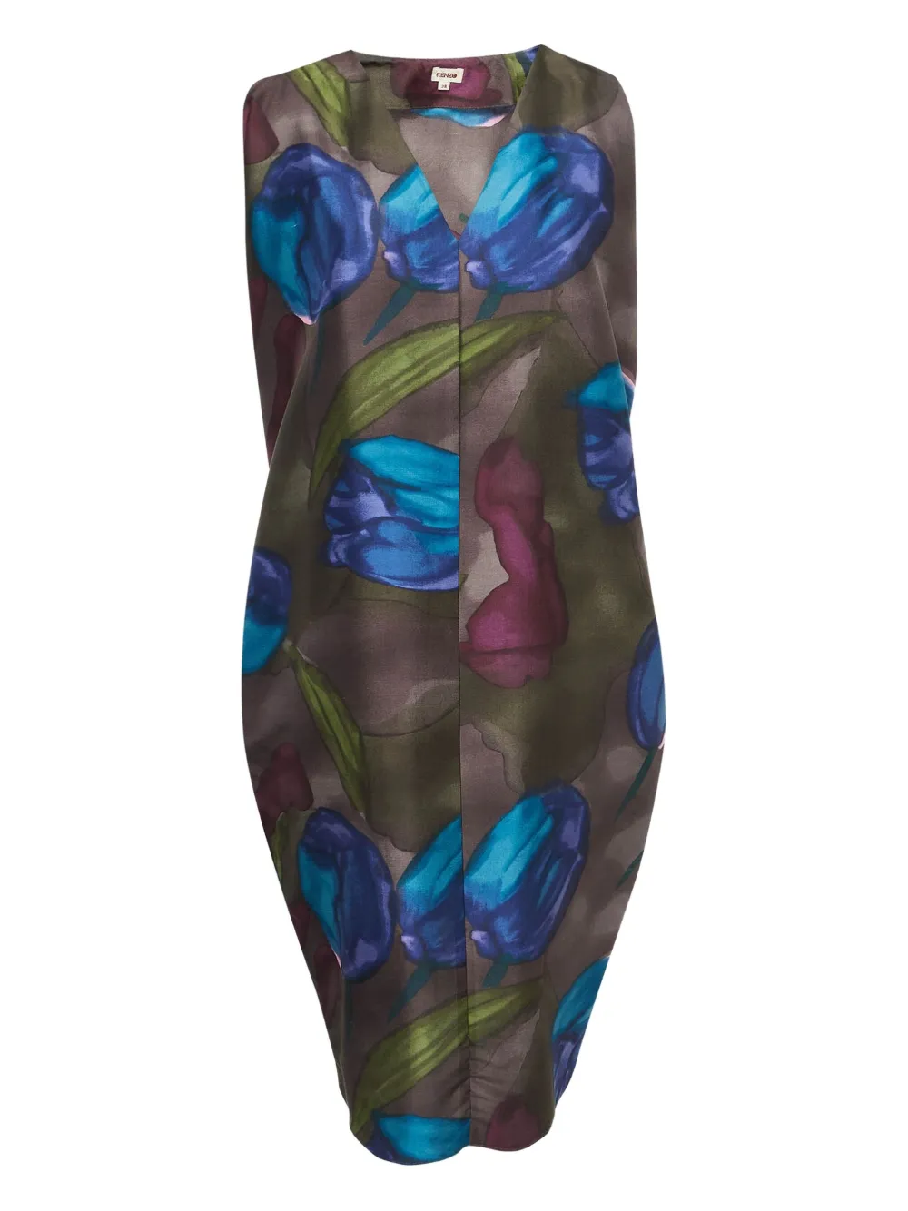 tulip-print mini dress
