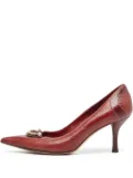 Gucci Pre-Owned 80mm Guccissima Icon Bit pumps - Red