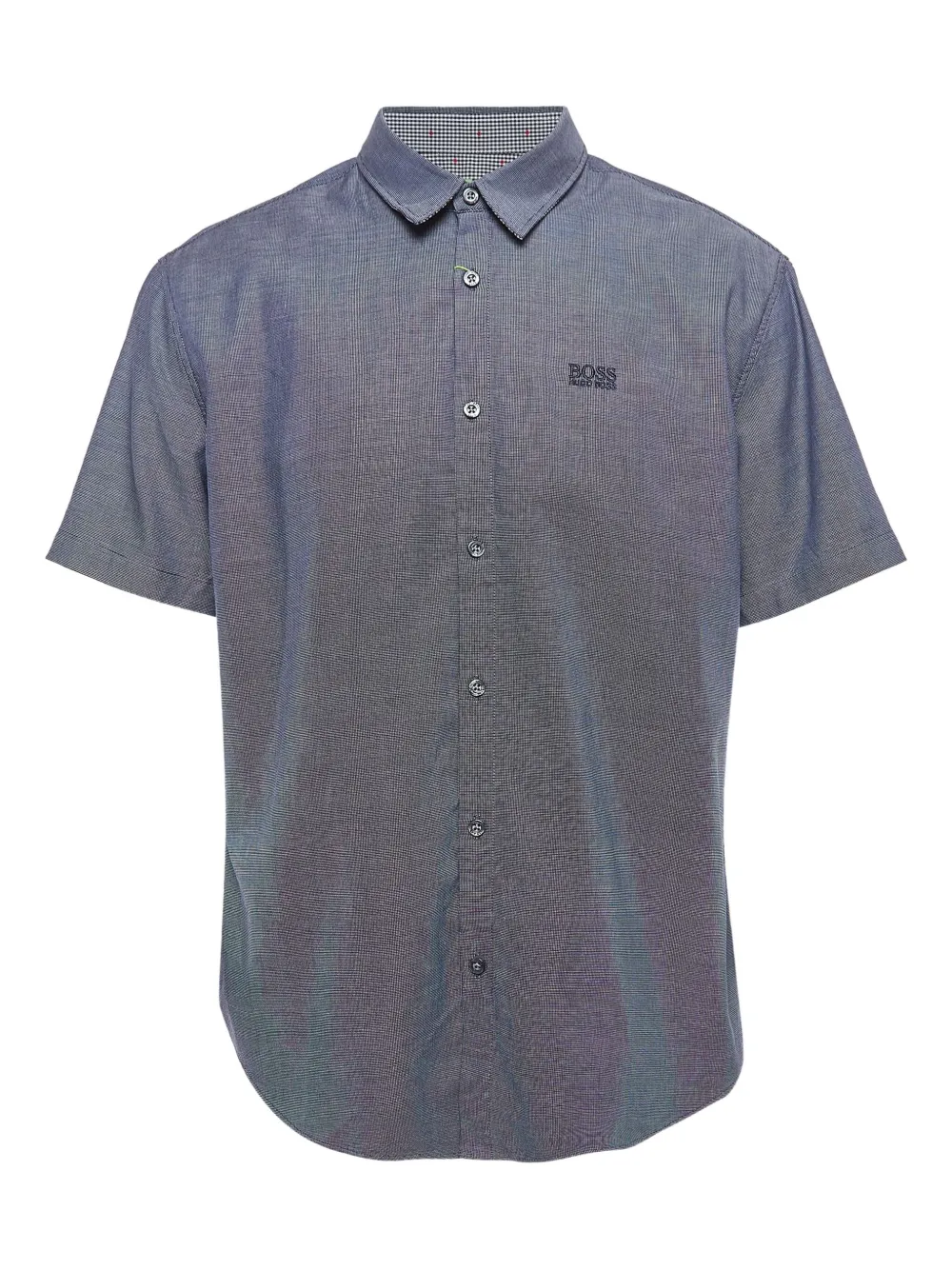 BOSS checked short-sleeve shirt | Blue | Image 1