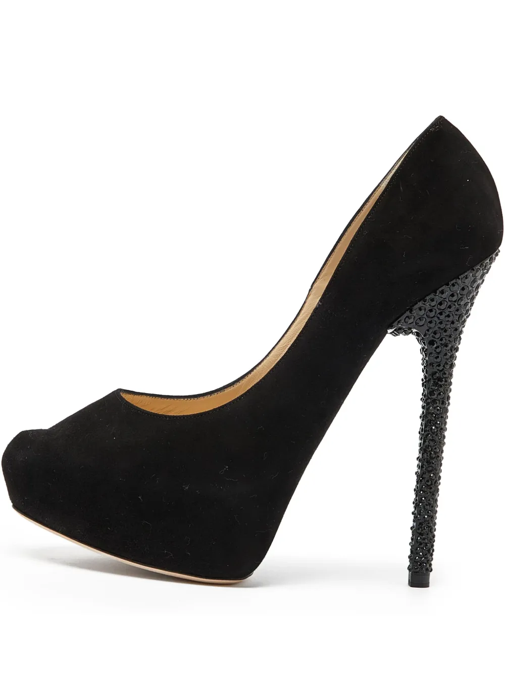 Jimmy Choo Pre-Owned 150mm Ellis suede platform pumps | Black | Image 1