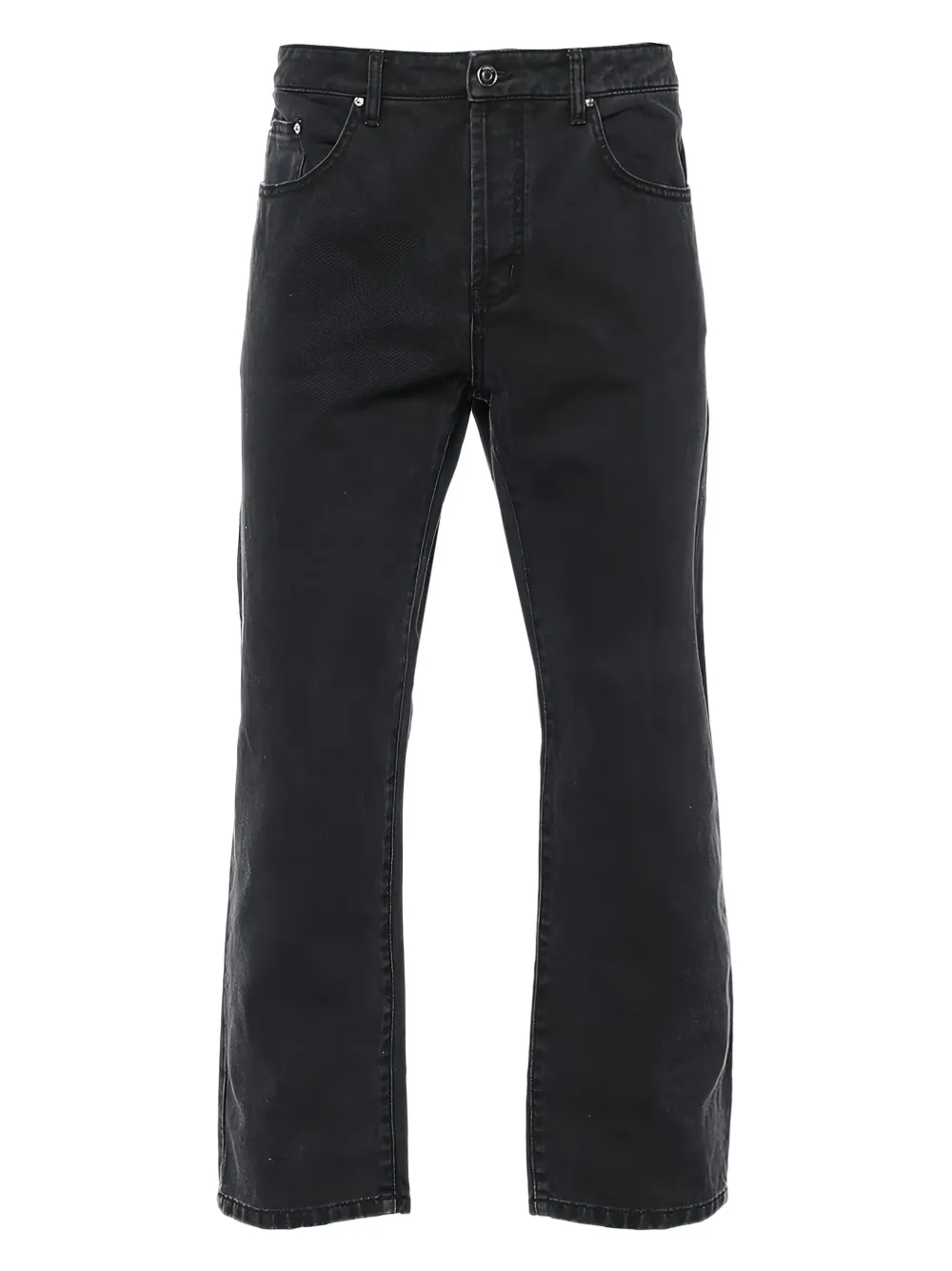 cotton straight-leg jeans