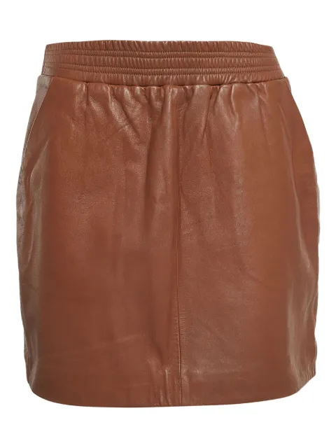 Missoni Pre-Owned elasticated-waist leather skirt