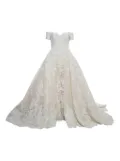 Zuhair Murad pre-owned lace-embroidered bridal gown - White