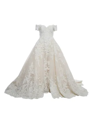 Zuhair Murad Pre-owned Lace-Embroidered Bridal Gown - White