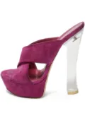 Casadei Vintage 140mm platform cross-strap sandals - Purple