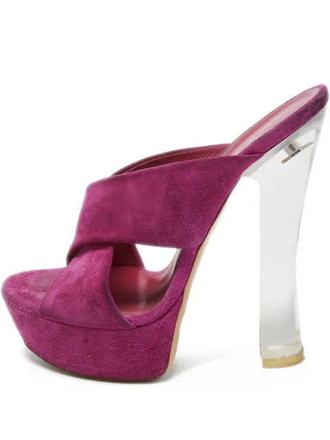 Casadei Vintage 140mm platform cross-strap sandals