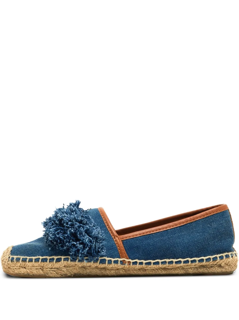 Tory Burch alpargatas en lona con flecos de archivo | azul | Image 1