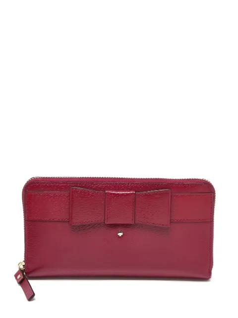 Kate Spade bow-embellished zip-around wallet