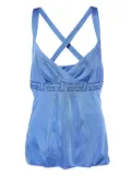Versace Pre-Owned Cami cross-back embellished top - Blue