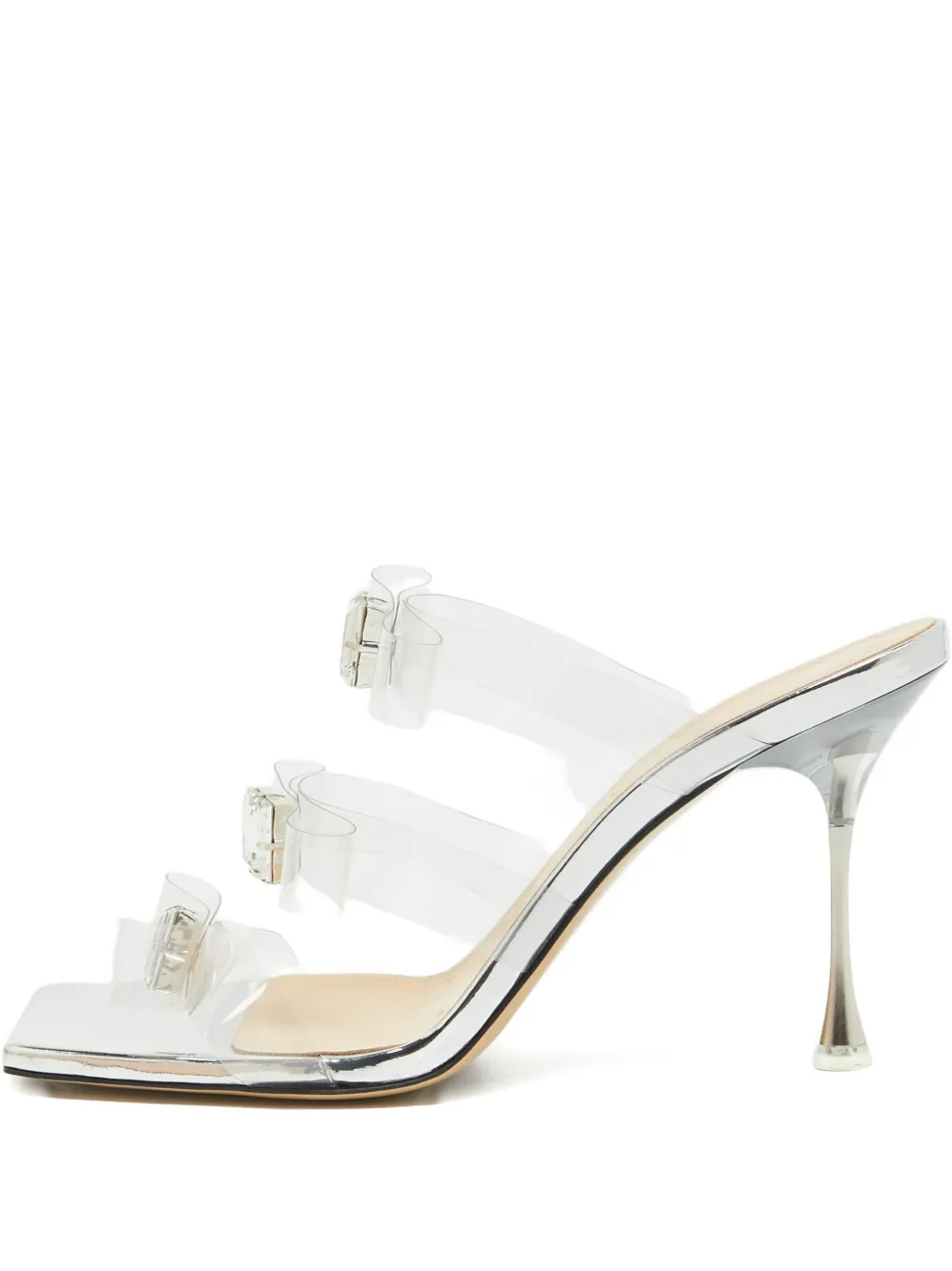 MACH & MACH pre-owned 90mm triple-bow sandals | White | Image 1