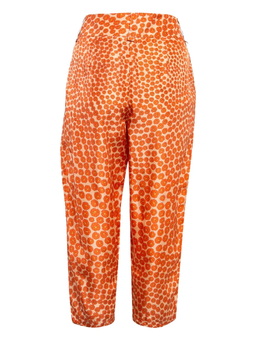 Stella McCartney Pre-Owned Zijden broek met bloemenprint - Oranje