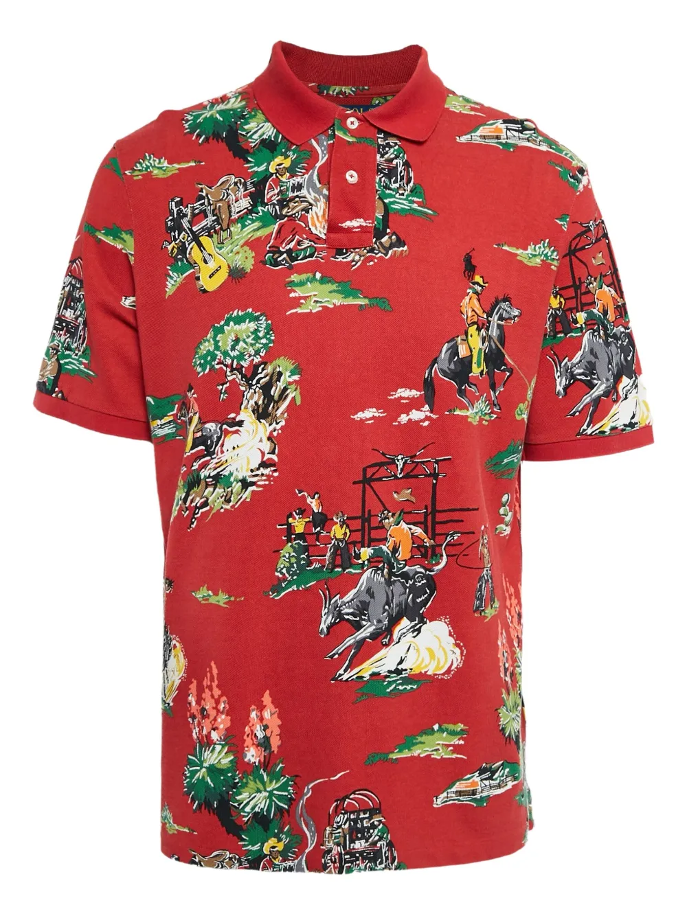 Polo Ralph Lauren pre-owned patterned polo shirt | Red | Image 1