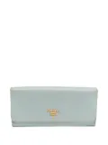 Prada Pre-Owned leather logo wallet - Blue