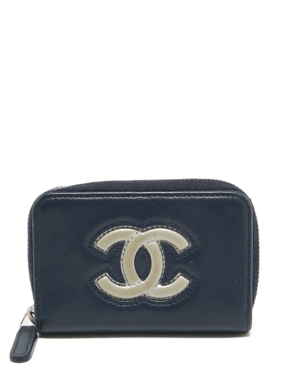 CHANEL Pre-Owned leather cc logo purse - ブルー CHANEL Pre-Owned leather cc logo purse - ブルー