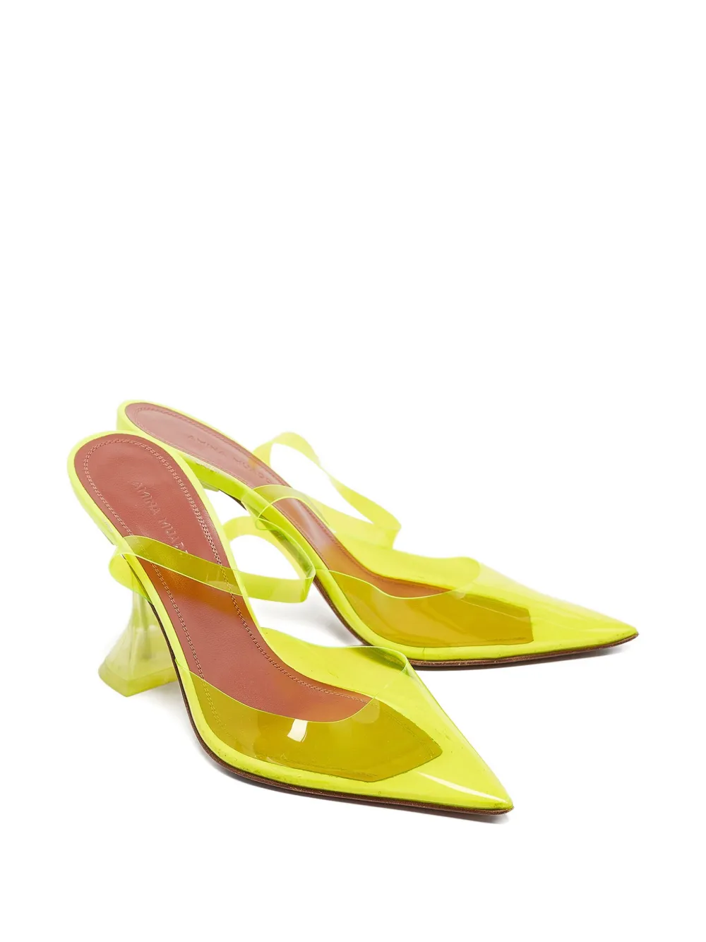 Amina Muaddi Pre-owned 95 mm Holli slingback pumps - Geel