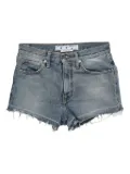 Off-White Pre-Owned distressed-effect denim shorts - Blue