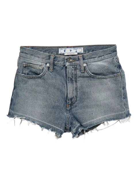 Off-White Pre-Owned distressed-effect denim shorts