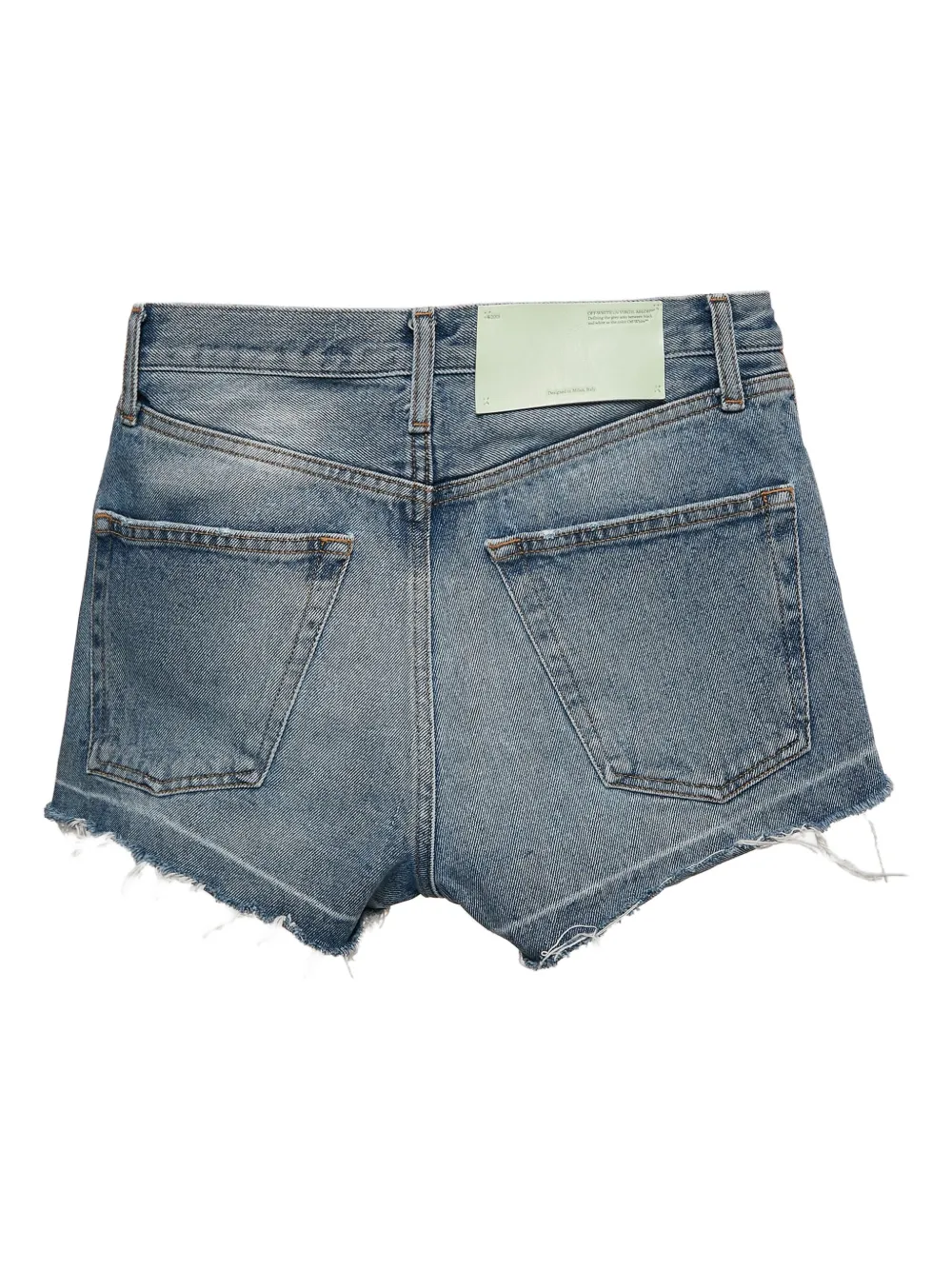 Off-White Pre-Owned distressed-effect denim shorts | Image 2
