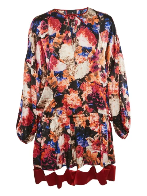 Just Cavalli Vintage floral-print silk dress