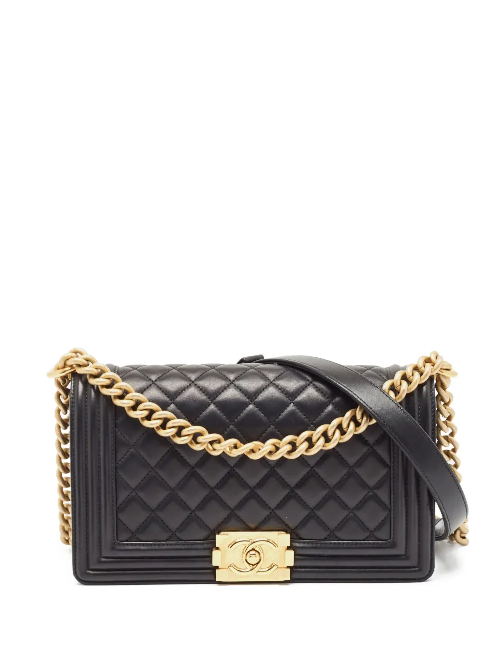 CHANEL Pre-Owned ボーイ マトラッセレザー ショルダーバッグ - ブラック CHANEL Pre-Owned ボーイ マトラッセレザー ショルダーバッグ - ブラック