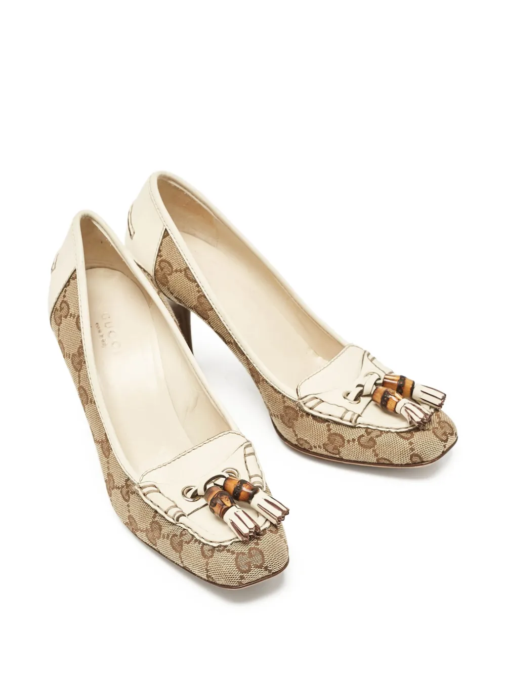 Gucci Pre-Owned Babouska pumps verfraaid met kwastjes en puntige neus - Bruin