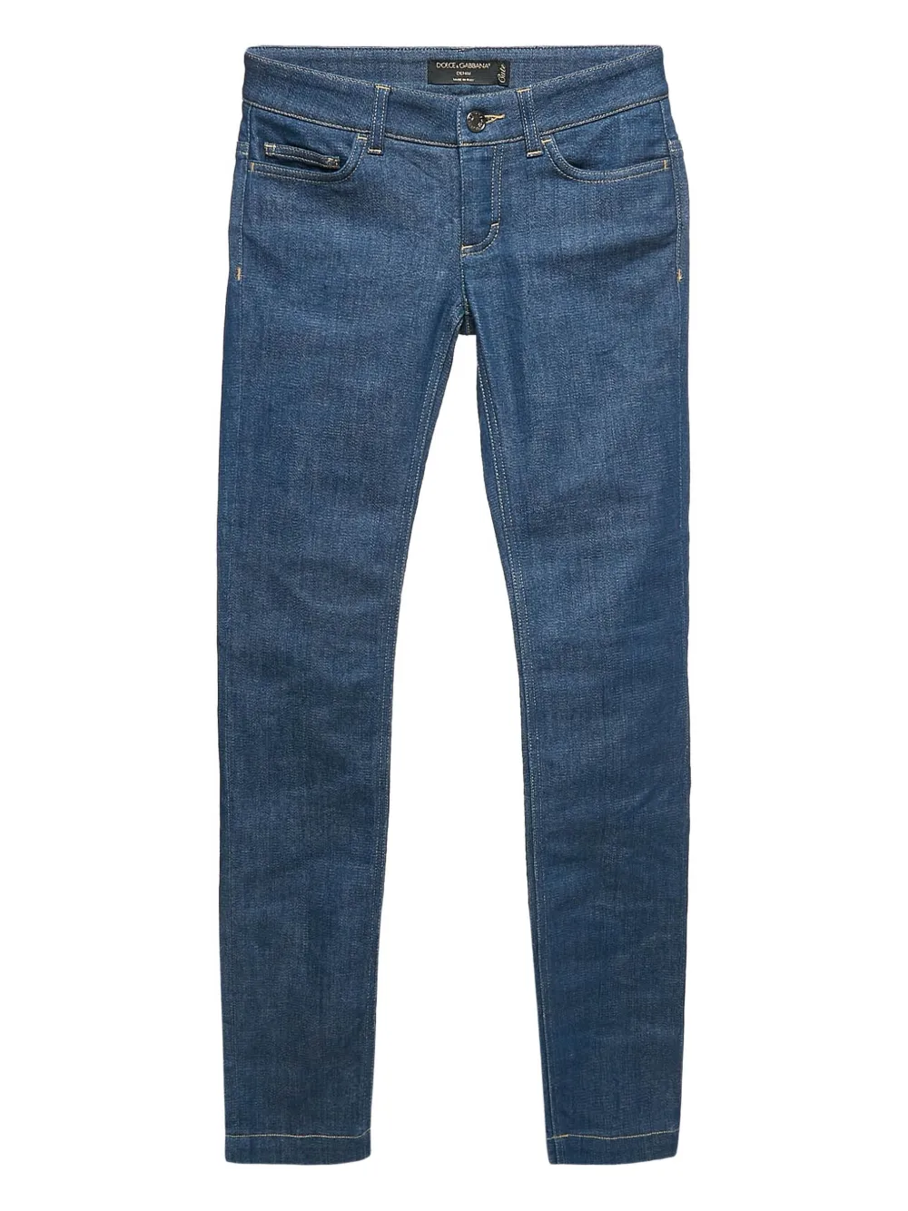 Pre-owned Dolce & Gabbana Logo-plaque Jeans In Blue