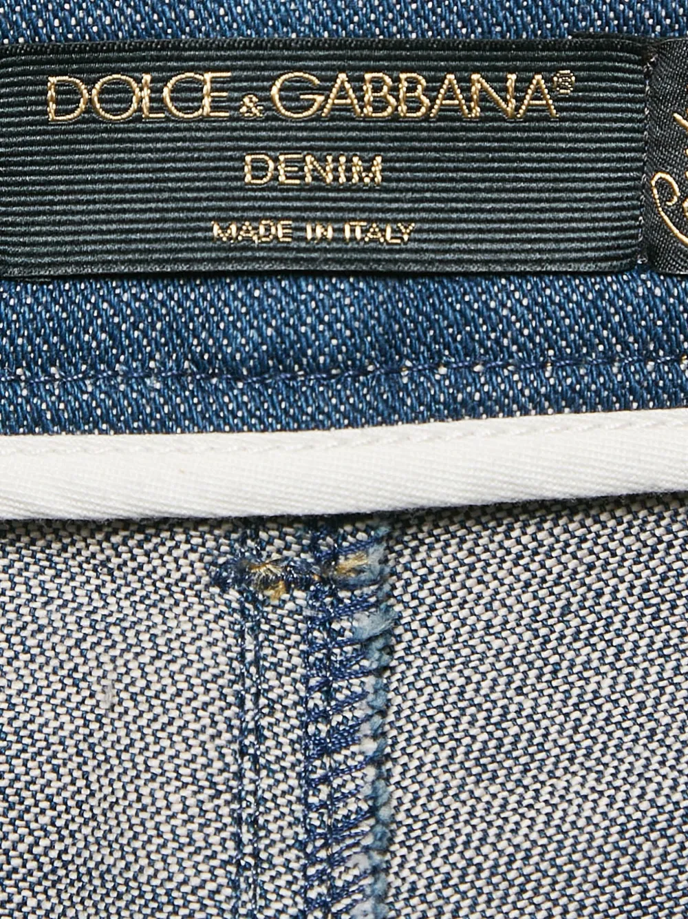 Pre-owned Dolce & Gabbana Logo-plaque Jeans In Blue